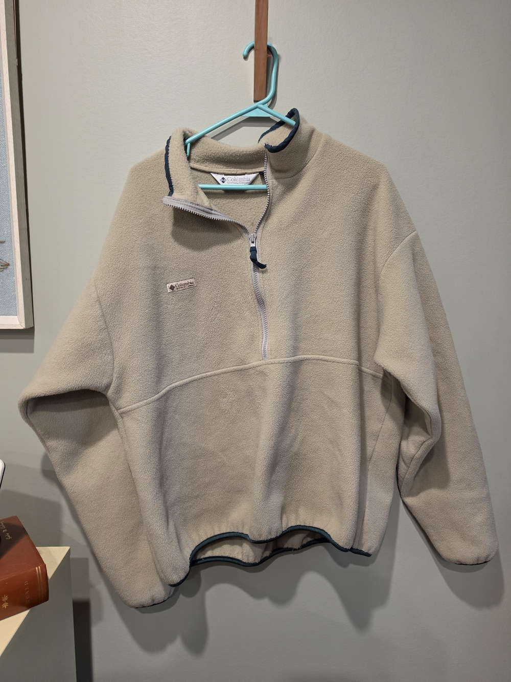 Columbia Women's Beige Quarter-Zip Fleece Pullover